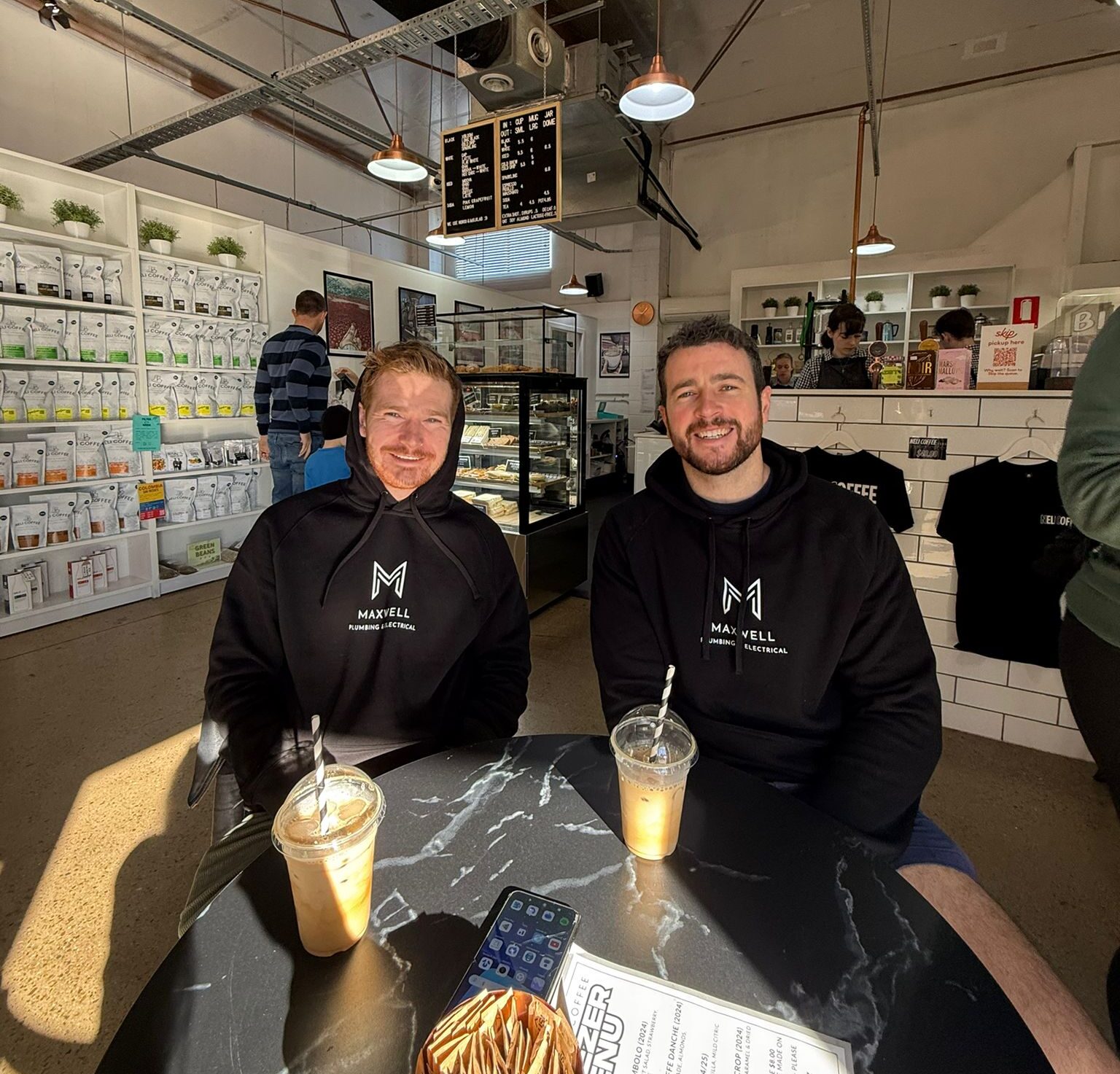 Jordan and Sam Maxwell from Maxwell Plumbing and Electrical