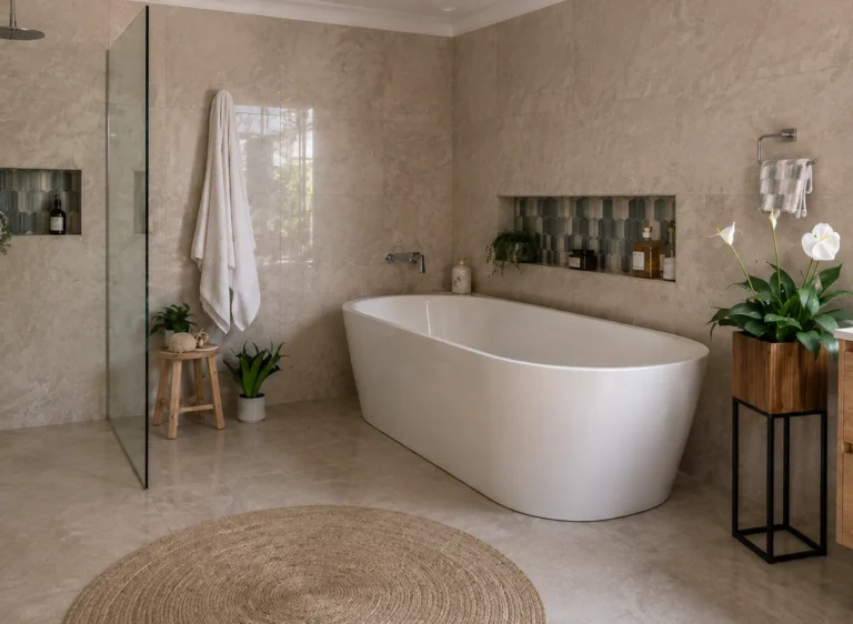 Completed bathroom renovation